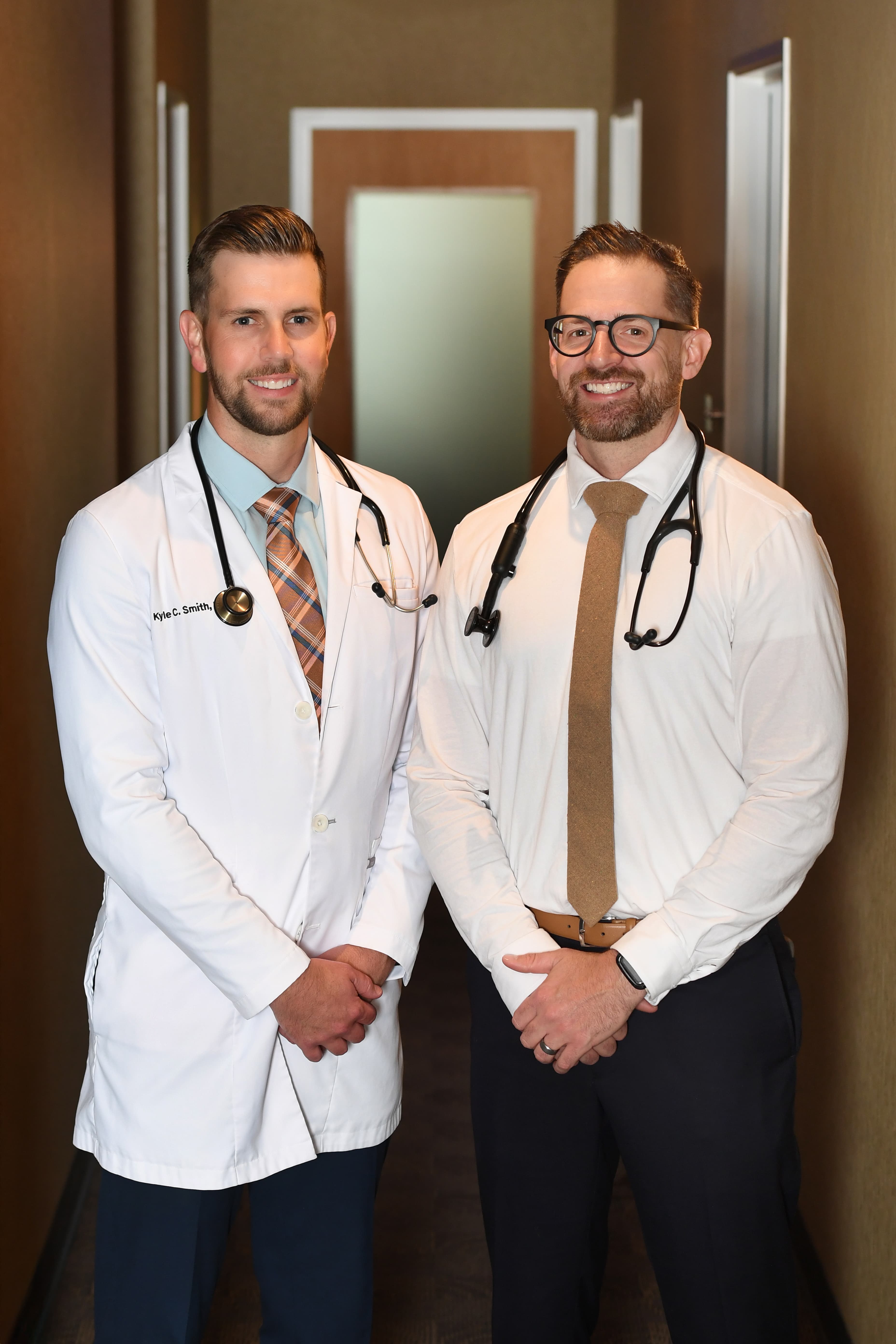 Dr. Smith and Matt Snarr working together